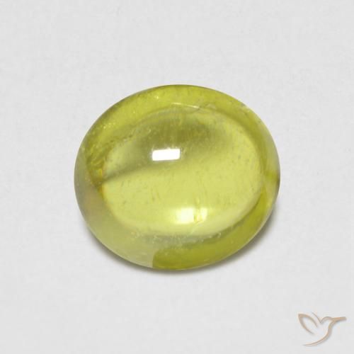 0.82ct Natürlicher Zitronengelb Sphene, Oval, Transparent
