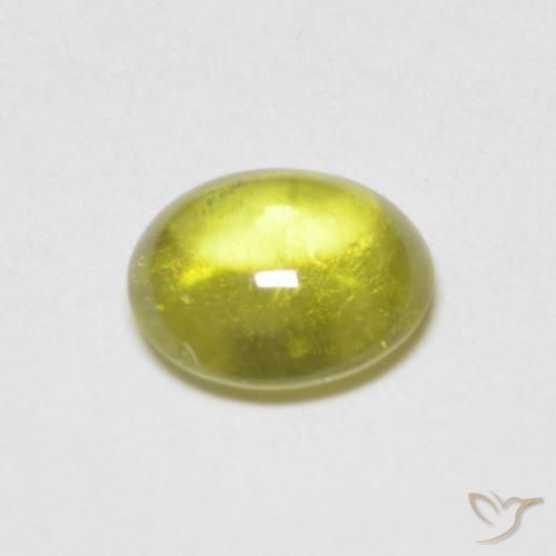 9,17 ctw natürlicher Zitronengelb Sphene, Oval, Transparent