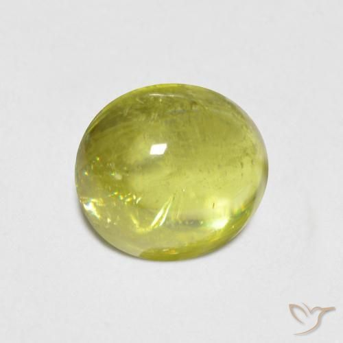 9,17 ctw natürlicher Mittelgelb Sphene, Oval, Transparent