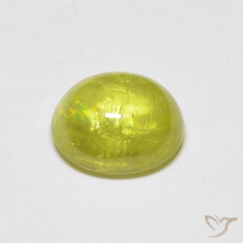 9,17 ctw natürlicher Mittelgelb Sphene, Oval, Transparent