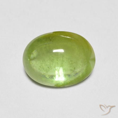 1.43ct Natürlicher hellgrün Sphene, Oval, Transparent