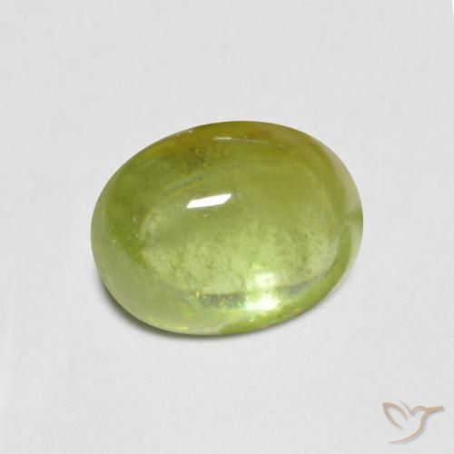 9,17 ctw natürlicher hellgrün Sphene, Oval, Transparent