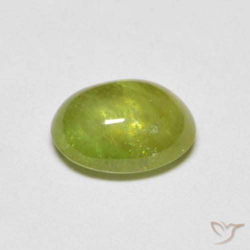 9,17 ctw natürlicher hellgrün Sphene, Oval, Transparent
