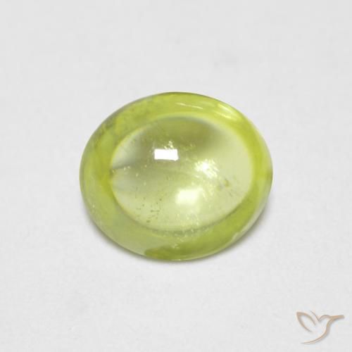 0.75ct Natürlicher limettengrün Sphene, Oval, Transparent