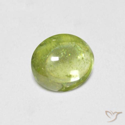 9,17 ctw natürlicher hellgrün Sphene, Oval, Transparent