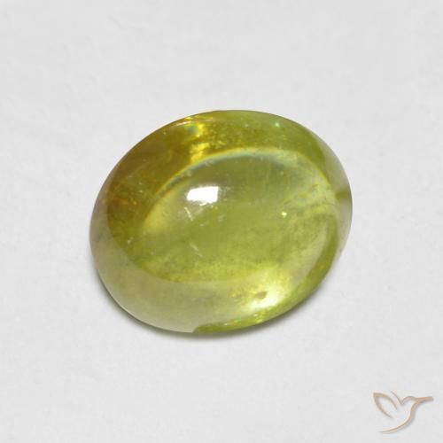 9,17 ctw natürlicher Warmes Erdgrün Sphene, Oval, Transparent