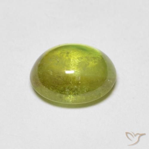 9,17 ctw natürlicher Warmes Erdgrün Sphene, Oval, Transparent