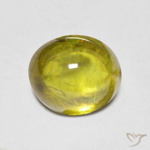 1.78ct Natürlicher Mittelgrün Sphene, Oval, Transparent