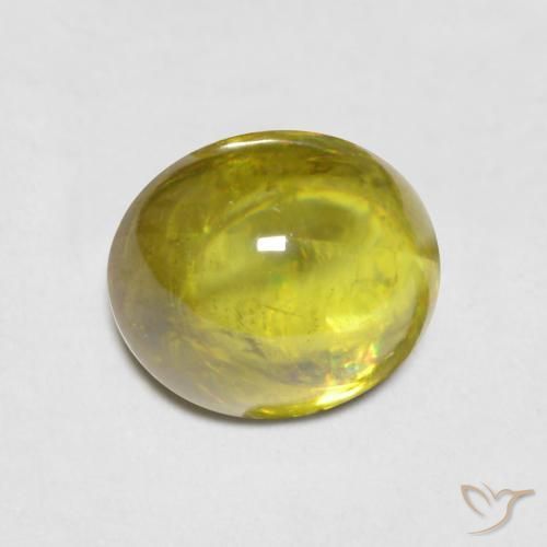 9,17 ctw natürlicher Mittelgrün Sphene, Oval, Transparent