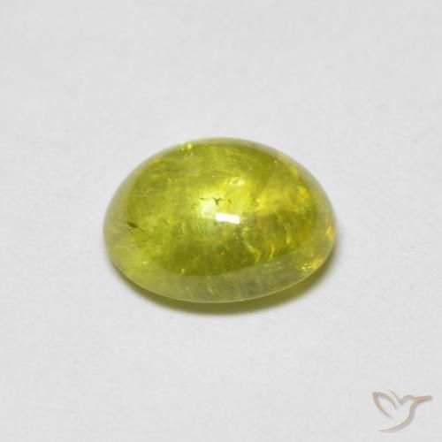 9,17 ctw natürlicher Warmes Erdgrün Sphene, Oval, Transparent