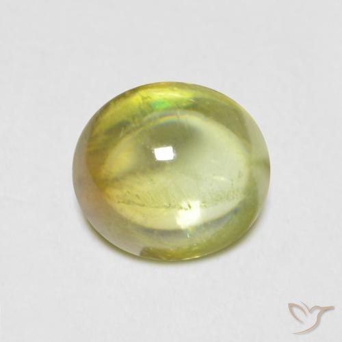 0.88ct Natürlicher Warmes Erdgrün Sphene, Oval, Transparent