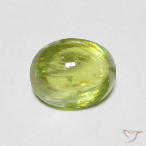 9,17 ctw natürlicher Mittelgrün Sphene, Oval, Transparent