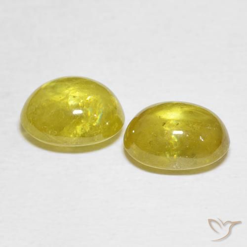4.25 ct natürliche Mittelgelb Sphene-Edelsteine, Oval, Transparent