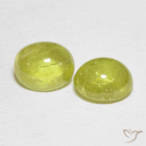 3.79 ct natürliche Mittelgelb Sphene-Edelsteine, Oval, Transparent