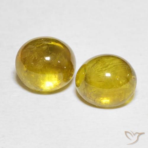 3.89ctw Natürlicher Mittelgelb Sphene, Oval, Transparent