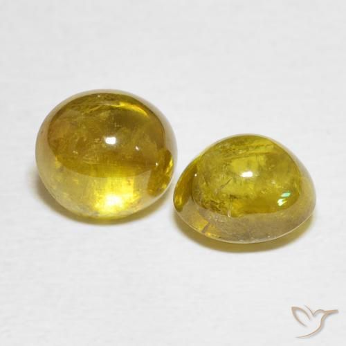 3.89 ct natürliche Mittelgelb Sphene-Edelsteine, Oval, Transparent