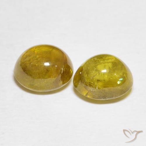 3.89 ct natürliche Mittelgelb Sphene-Edelsteine, Oval, Transparent