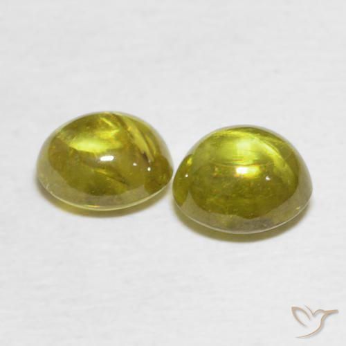 2.64 ct natürliche Bräunliches Gelb Sphene-Edelsteine, Oval, Transparent
