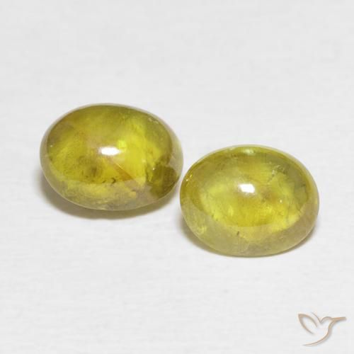 2.31ctw Natürlicher Herbstgelb Sphene, Oval, Transparent