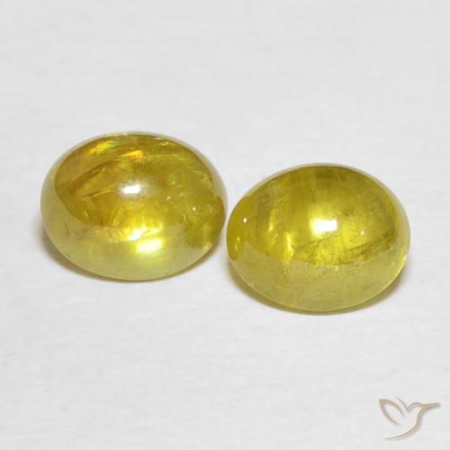 3.52ctw Natürlicher Mittelgelb Sphene, Oval, Transparent