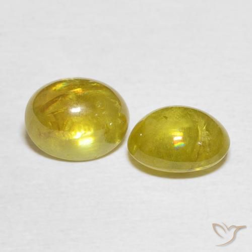 3.52 ct natürliche Mittelgelb Sphene-Edelsteine, Oval, Transparent
