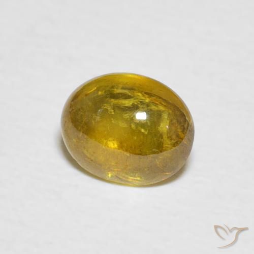 9,17 ctw natürlicher Bräunliches Gelb Sphene, Oval, Transparent