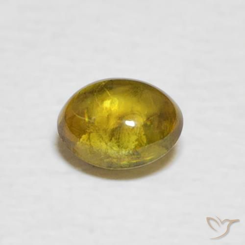 0.39ct Natürlicher Erdiges Gelb Sphene, Oval, Transparent