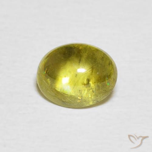 1.28ct Natürlicher Zitronengelb Sphene, Oval, Transparent