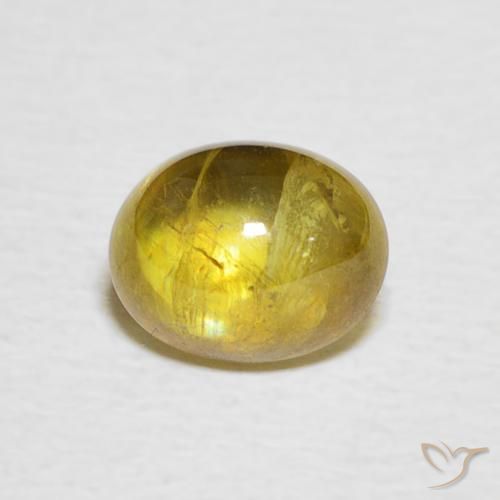 1.58ct Natürlicher Bräunliches Gelb Sphene, Oval, Transparent
