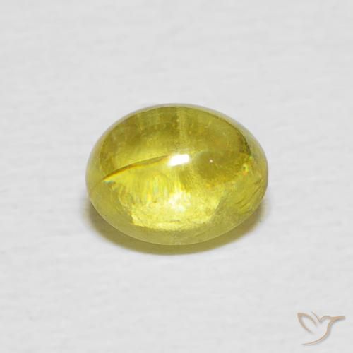 0.84ct Natürlicher Mittelgelb Sphene, Oval, Transparent