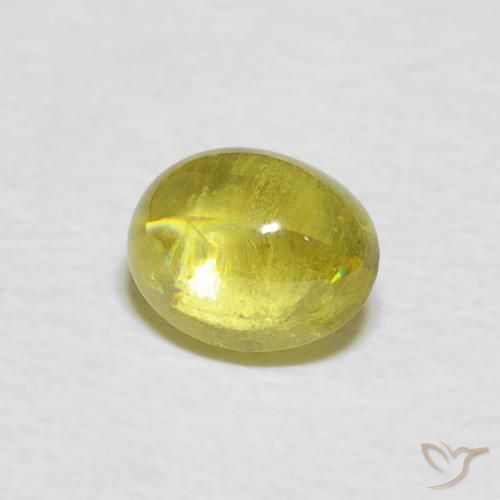 9,17 ctw natürlicher Mittelgelb Sphene, Oval, Transparent
