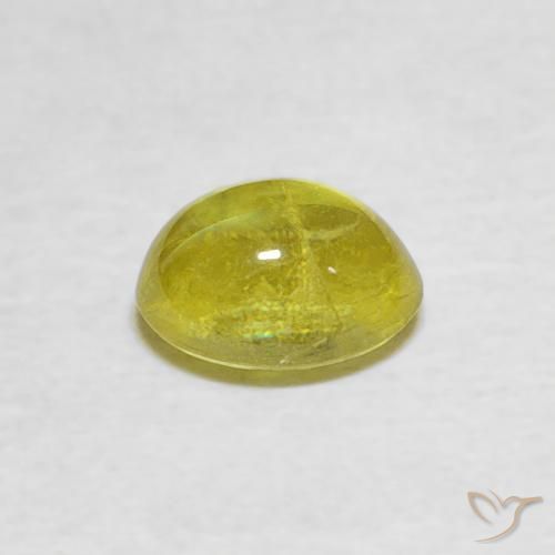 9,17 ctw natürlicher Mittelgelb Sphene, Oval, Transparent