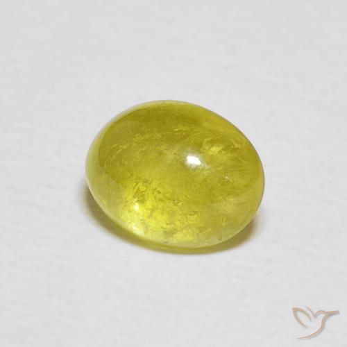 9,17 ctw natürlicher Pineapple yellow Sphene, Oval, Transparent