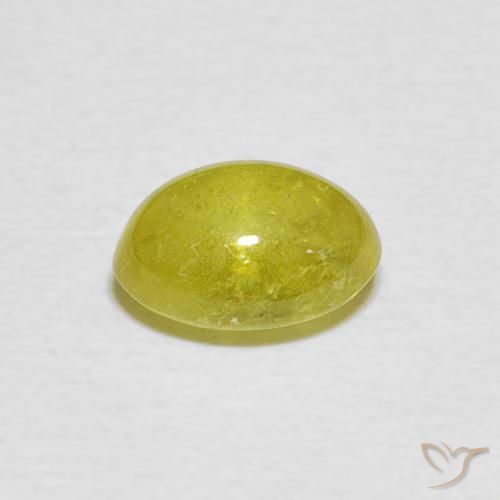 9,17 ctw natürlicher Pineapple yellow Sphene, Oval, Transparent