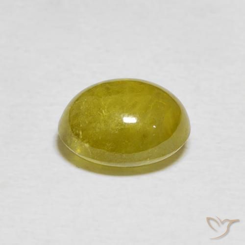9,17 ctw natürlicher Pineapple yellow Sphene, Oval, Transparent