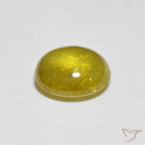 9,17 ctw natürlicher Pineapple yellow Sphene, Oval, Transparent
