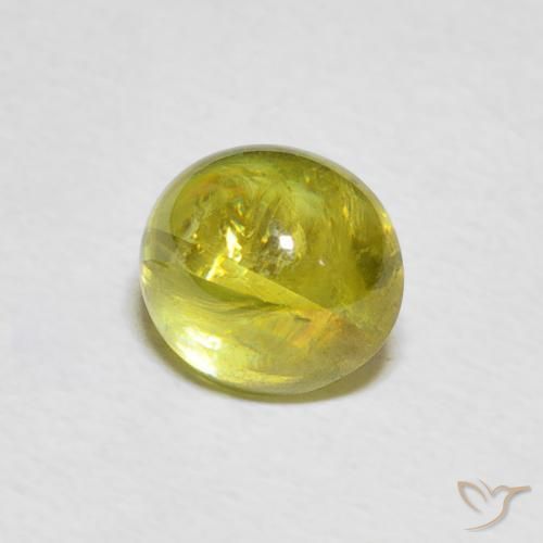 9,17 ctw natürlicher Pineapple yellow Sphene, Oval, Transparent
