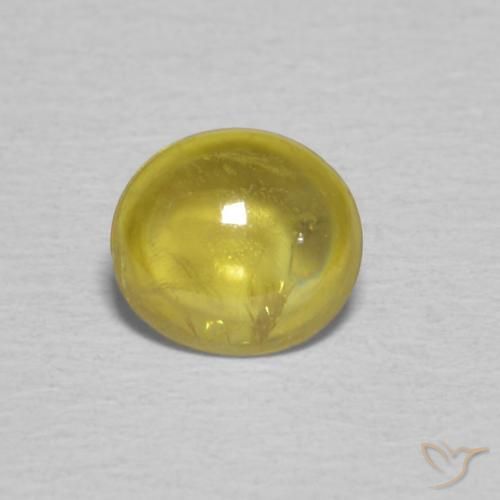 0.76ct Natürlicher Mittelgelb Sphene, Oval, Transparent