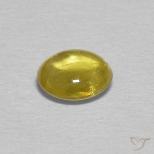 9,17 ctw natürlicher Mittelgelb Sphene, Oval, Transparent
