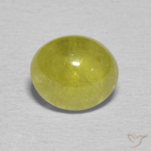 1.39ct Natürlicher Mittelgelb Sphene, Oval, Transparent
