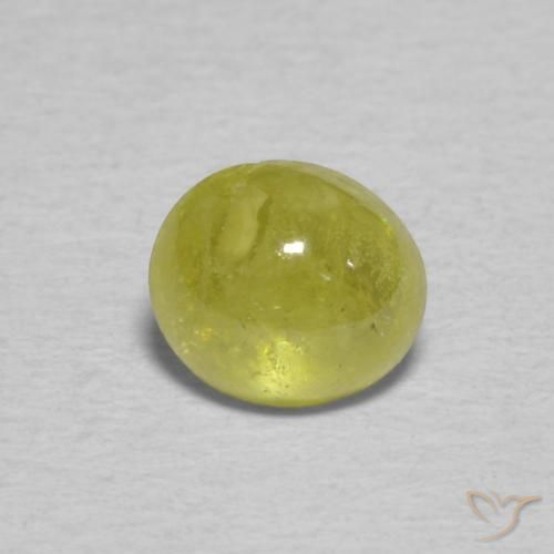 0.85ct Natürlicher Mittelgelb Sphene, Oval, Transparent