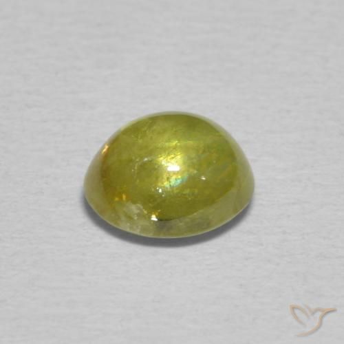 9,17 ctw natürlicher Mittelgelb Sphene, Oval, Transparent