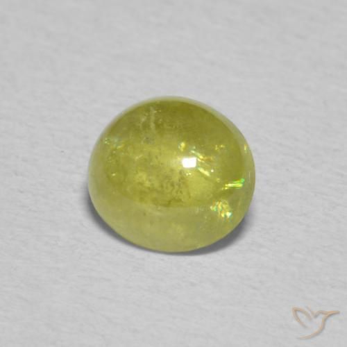 9,17 ctw natürlicher Mittelgelb Sphene, Oval, Transparent