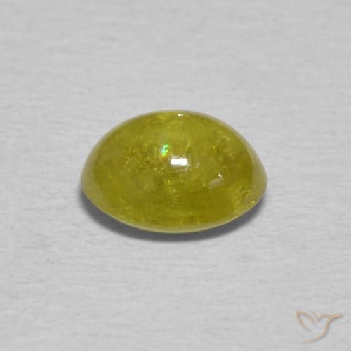 9,17 ctw natürlicher Pineapple yellow Sphene, Oval, Transparent