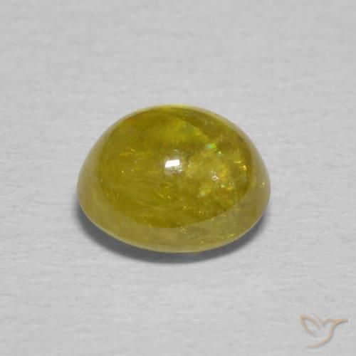 9,17 ctw natürlicher Pineapple yellow Sphene, Oval, Transparent