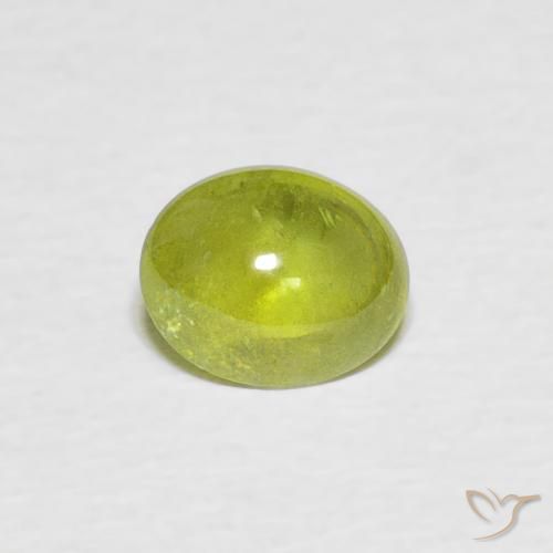 0.91ct Natürlicher gelblich-grün Sphene, Oval, Transparent