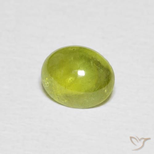 9,17 ctw natürlicher gelblich-grün Sphene, Oval, Transparent