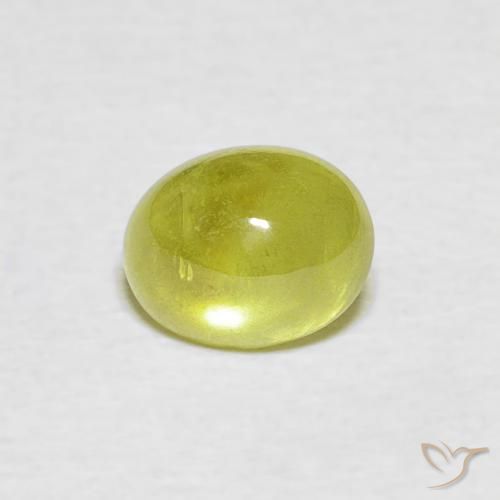 1.21ct Natürlicher Warmes Erdgrün Sphene, Oval, Transparent
