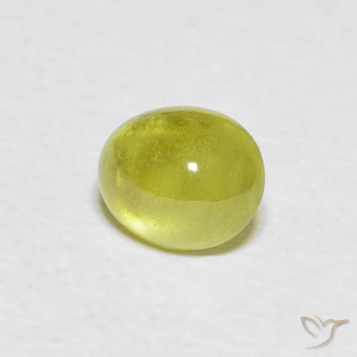 9,17 ctw natürlicher Warmes Erdgrün Sphene, Oval, Transparent