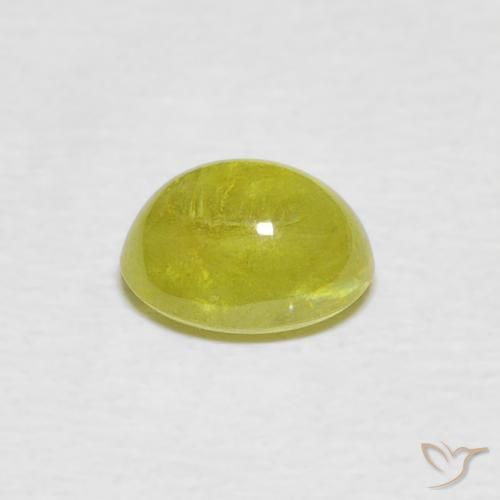 9,17 ctw natürlicher Warmes Erdgrün Sphene, Oval, Transparent
